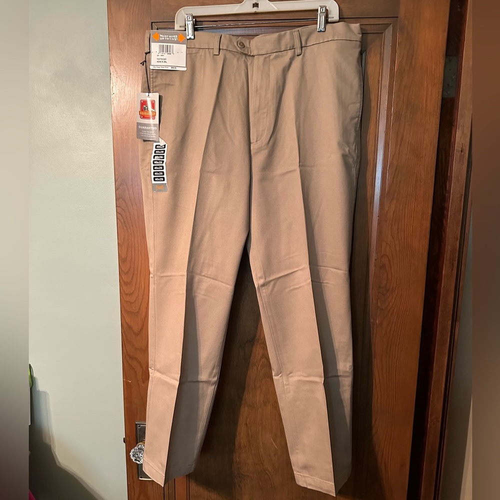 NWT Savane Men’s Flat Front Pants 40Wx29L